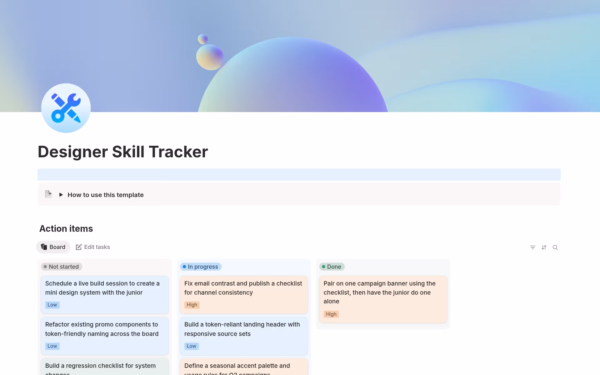 Screenshot of Systems to build your best self collection by Notion